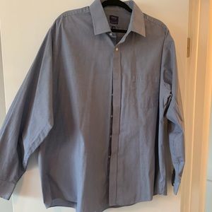 18-18 1/2 36-37 Blue long sleeve shirt Classic fit